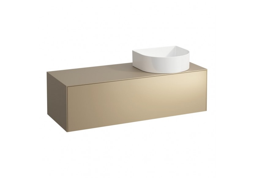 Meuble sous lavabo 1 tiroir découpe à droite Sonar Doré (laqué) 1175 x 455 x 340 mm - H4054230340401 - Laufen