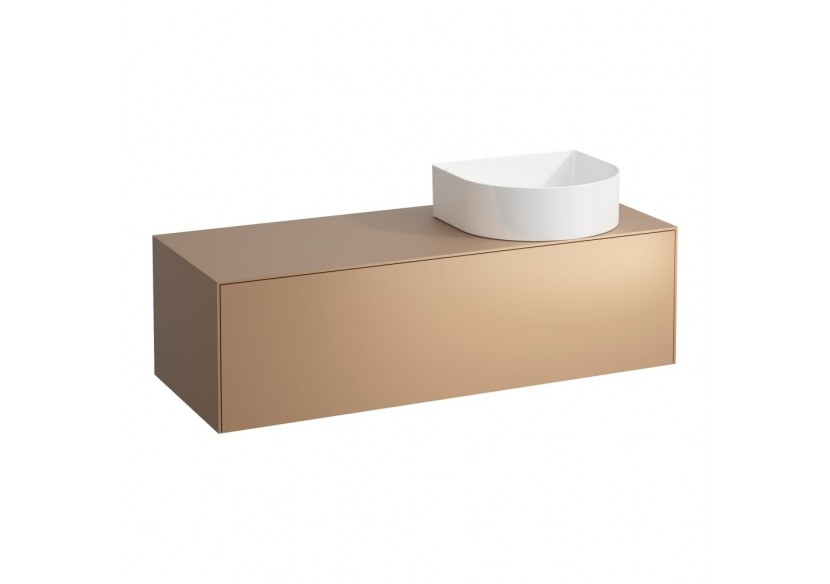 Meuble sous lavabo 1 tiroir découpe à droite Sonar Cuivre (laqué) 1175 x 455 x 340 mm - H4054230340411 - Laufen
