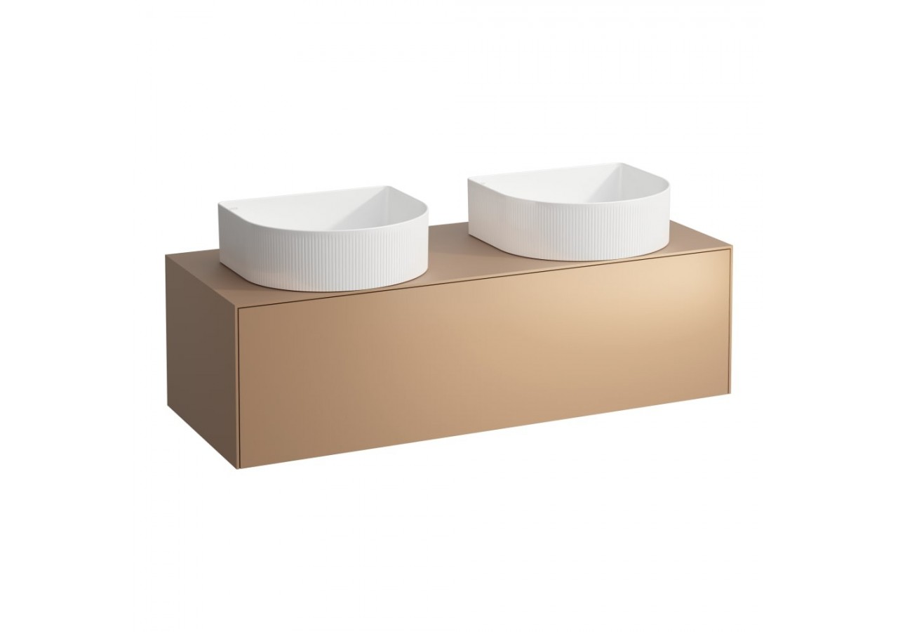 Meuble sous lavabo 1 tiroir découpe à gauche et à droite Sonar Cuivre (laqué) 1175 x 455 x 340 mm - H4054240340411 - Laufen
