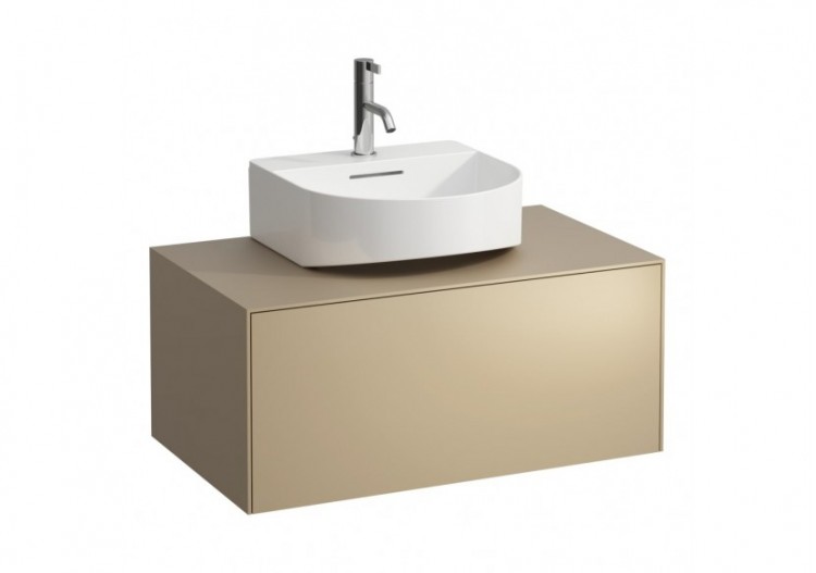 Meuble sous lavabo 1 tiroir Sonar Doré (laqué) 775 x 455 x 340 mm - H4054410340401 - Laufen