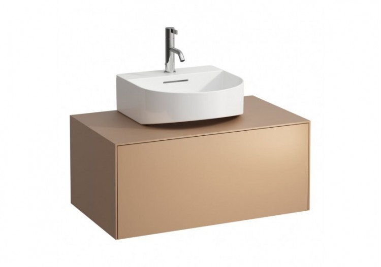 Meuble sous lavabo 1 tiroir Sonar Cuivre (laqué) 775 x 455 x 340 mm - H4054410340411 - Laufen