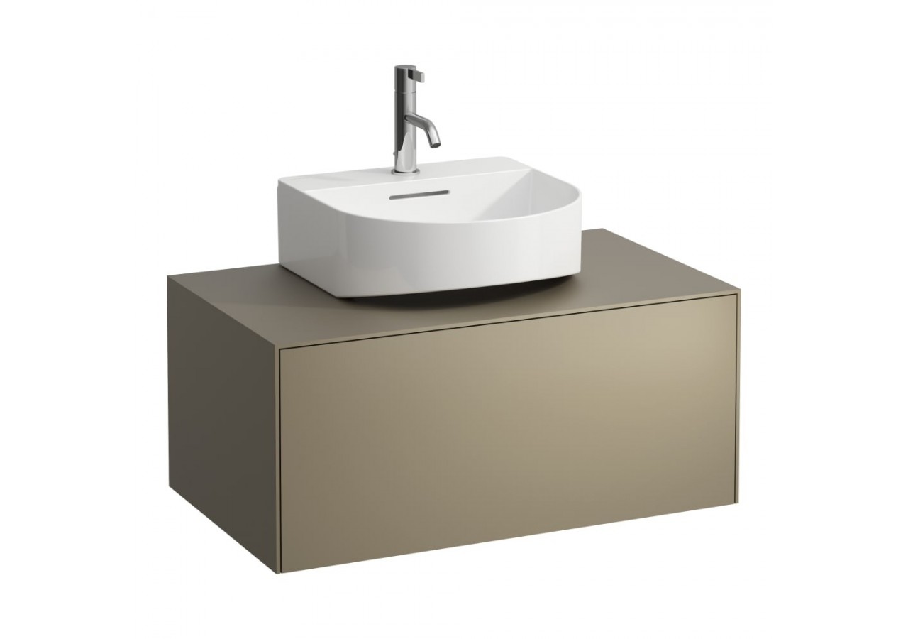 Meuble sous lavabo 1 tiroir Sonar Titane (laqué) 775 x 455 x 340 mm - H4054410340421 - Laufen