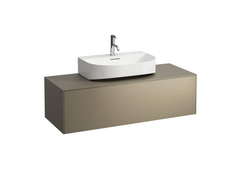 Meuble sous lavabo 1 tiroir Sonar Titane (laqué) 1175 x 455 x 340 mm - H4054510340421 - Laufen