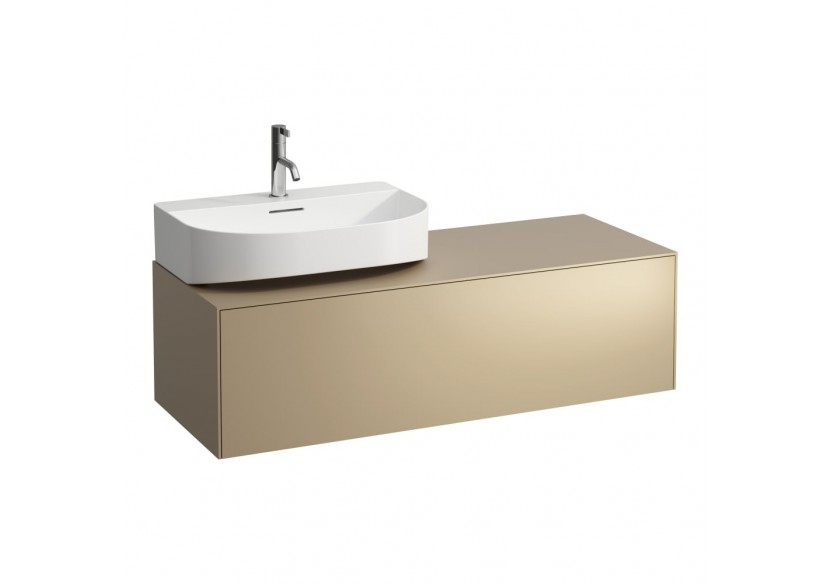 Meuble sous lavabo 1 tiroir découpe à gauche Sonar Doré (laqué) 1175 x 455 x 340 mm - H4054520340401 - Laufen