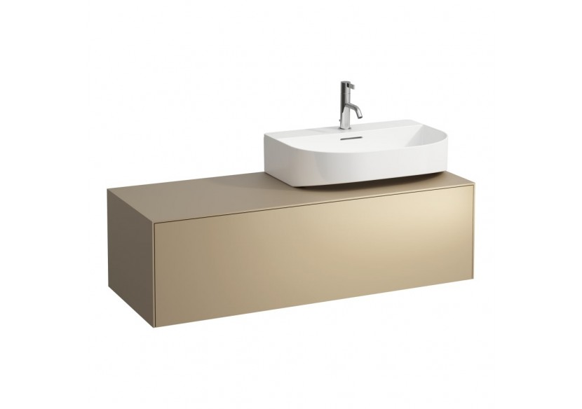 Meuble sous lavabo 1 tiroir découpe à droite Sonar Doré (laqué) 1175 x 455 x 340 mm - H4054530340401 - Laufen