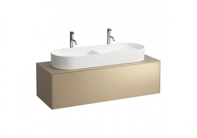 Meuble sous lavabo 1 tiroir Sonar Doré (laqué) 1175 x 455 x 340 mm - H4054710340401 - Laufen