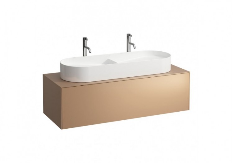 Meuble sous lavabo 1 tiroir Sonar Cuivre (laqué) 1175 x 455 x 340 mm - H4054710340411 - Laufen