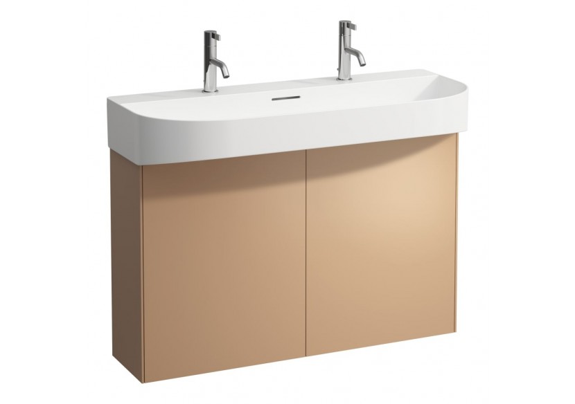 Meuble sous lavabo 2 portes Sonar Cuivre (laqué) 975 x 240 x 600 mm - H4054840340411 - Laufen