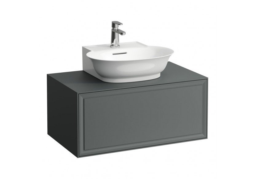 Meuble 800 1 tiroir découpe centrale New Classic Blanc brillant 775 x 455 x 345 mm - H4060130856311 - Laufen