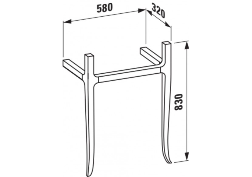 Structure pour lavabo New Classic Noyer 580 x 320 x 830 mm - H4060710856291 - Laufen