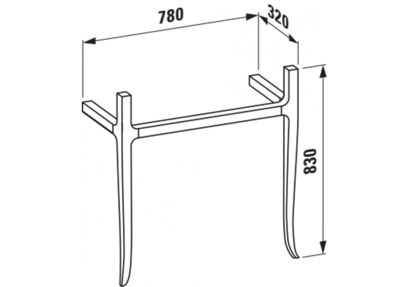 Structure pour lavabo New Classic Noyer 780 x 320 x 830 mm - H4060720856291 - Laufen
