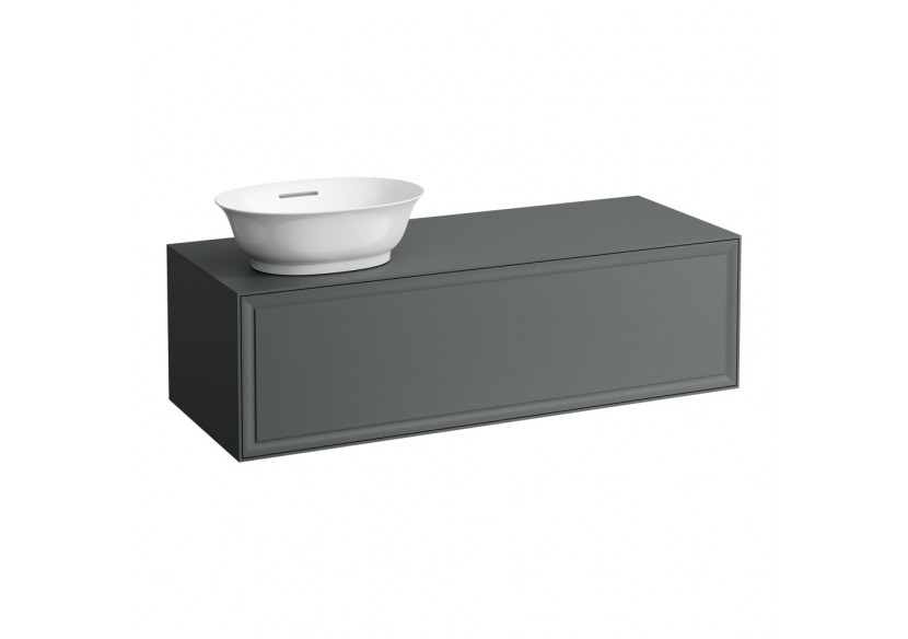 Meuble 1200 1 tiroir découpe à gauche New Classic Gris signalisation 1175 x 455 x 345 mm - H4060810856271 - Laufen