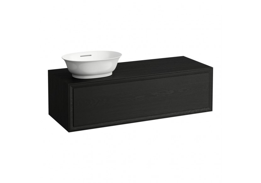 Meuble 1200 1 tiroir découpe à gauche New Classic Chêne noirci 1175 x 455 x 345 mm - H4060810856281 - Laufen