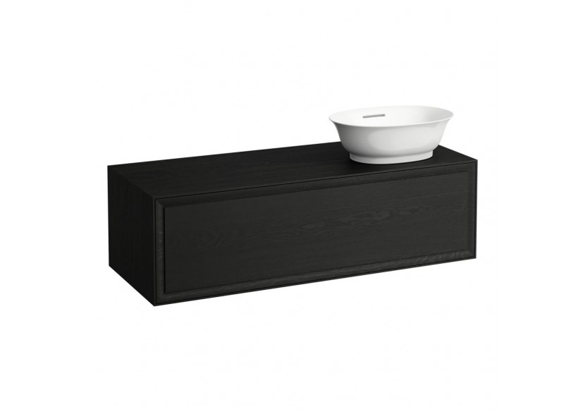 Meuble 1200 1 tiroir découpe à droite New Classic Chêne noirci 1175 x 455 x 345 mm - H4060820856281 - Laufen