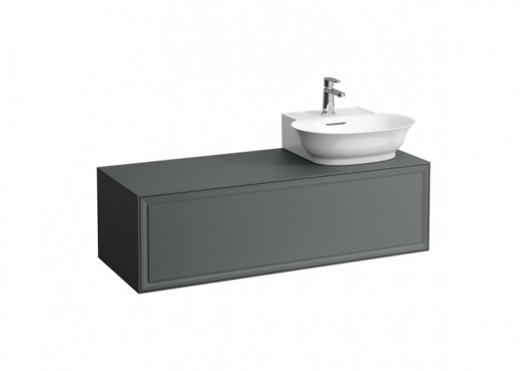 Meuble 1200 1 tiroir découpe à droite New Classic Gris signalisation 1175 x 455 x 345 mm - H4060860856271 - Laufen