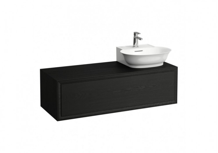 Meuble 1200 1 tiroir découpe à droite New Classic Chêne noirci 1175 x 455 x 345 mm - H4060860856281 - Laufen