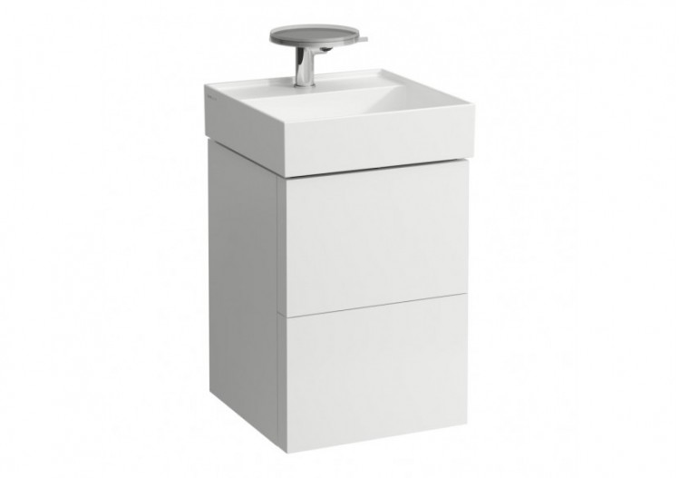 Meuble sous lavabo 2 tiroirs Kartell Blanc mat 440 x 450 x 600 mm - H4075080336401 - Laufen