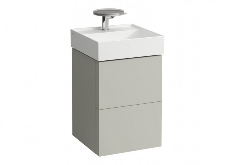 Meuble sous lavabo 2 tiroirs Kartell Gris silex 440 x 450 x 600 mm - H4075080336411 - Laufen