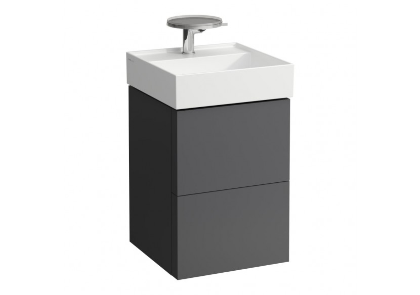 Meuble sous lavabo 2 tiroirs Kartell Gris ardoise 440 x 450 x 600 mm - H4075080336421 - Laufen