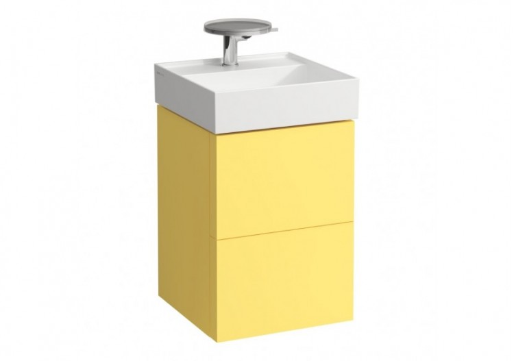 Meuble sous lavabo 2 tiroirs Kartell Jaune moutarde 440 x 450 x 600 mm - H4075080336441 - Laufen