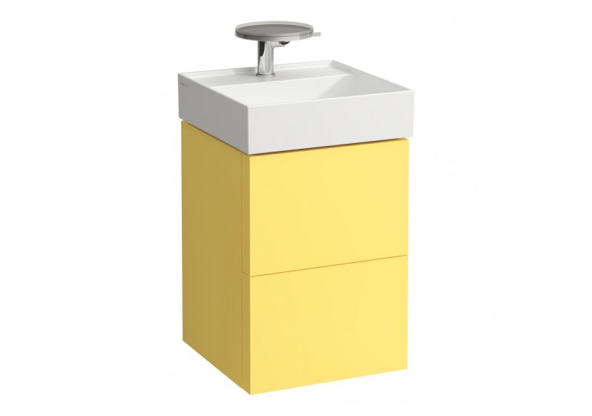 Meuble sous lavabo 2 tiroirs Kartell Jaune moutarde 440 x 450 x 600 mm - H4075080336441 - Laufen