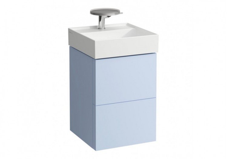 Meuble sous lavabo 2 tiroirs Kartell Gris-bleu 440 x 450 x 600 mm - H4075080336451 - Laufen