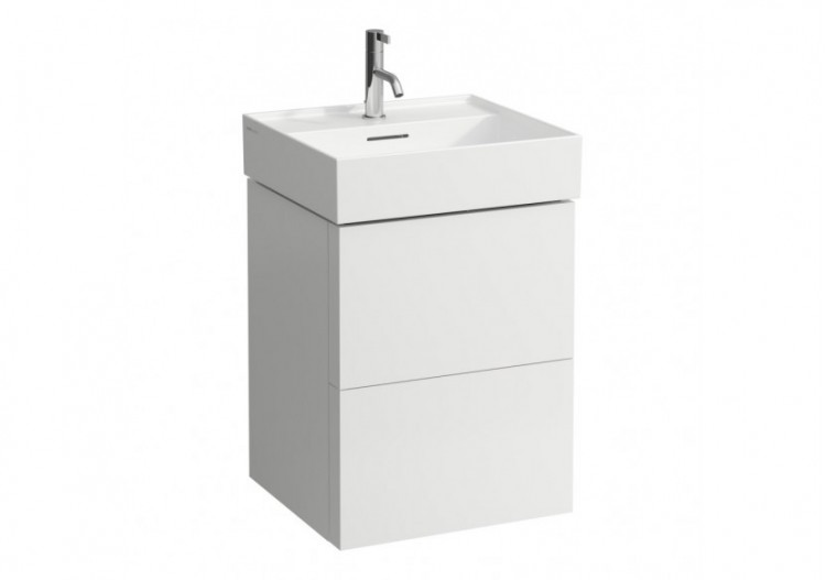 Meuble sous lavabo 2 tiroirs Kartell Blanc mat 480 x 450 x 600 mm - H4075090336401 - Laufen