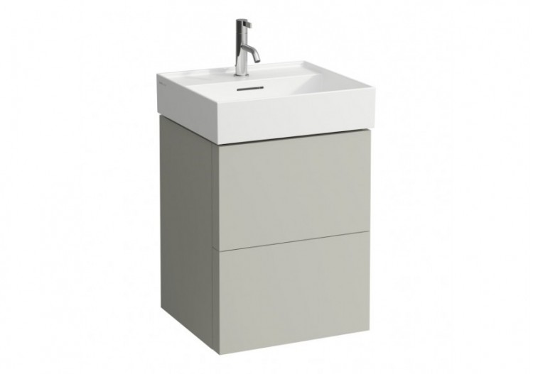 Meuble sous lavabo 2 tiroirs Kartell Gris silex 480 x 450 x 600 mm - H4075090336411 - Laufen