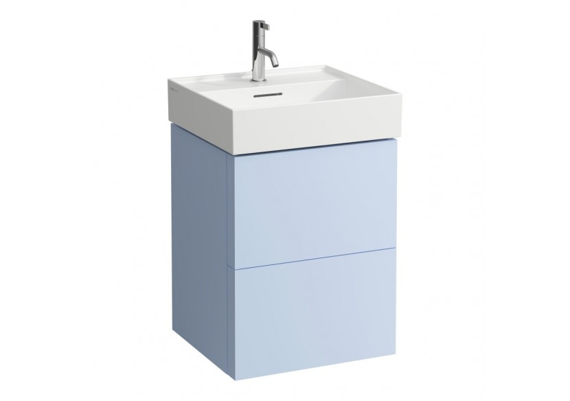 Meuble sous lavabo 2 tiroirs Kartell Gris-bleu 480 x 450 x 600 mm - H4075090336451 - Laufen