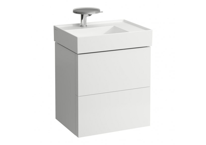 Meuble sous lavabo 2 tiroirs Kartell Blanc mat 580 x 450 x 600 mm - H4075580336401 - Laufen