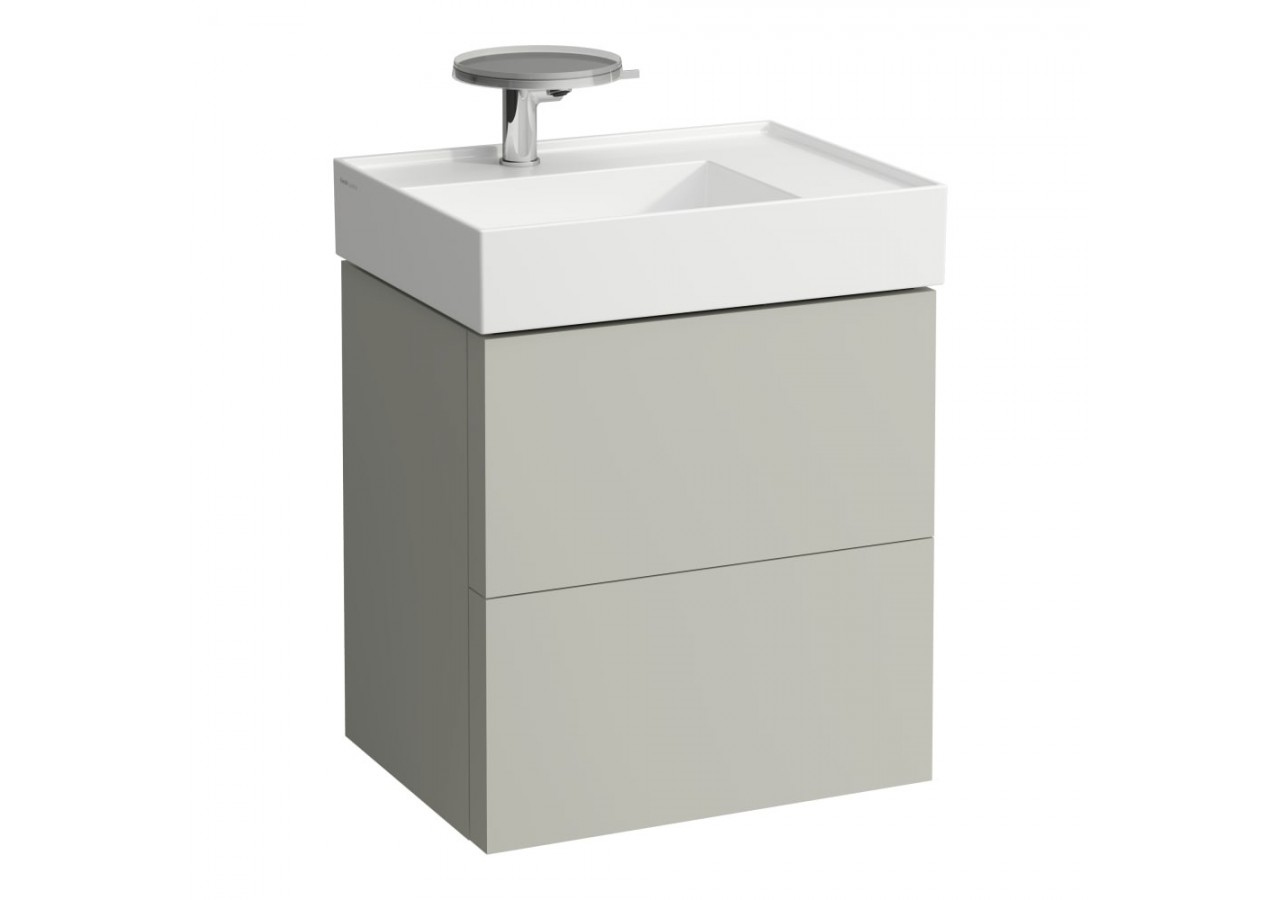Meuble sous lavabo 2 tiroirs Kartell Gris silex 580 x 450 x 600 mm - H4075580336411 - Laufen