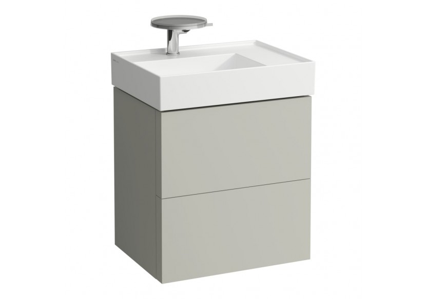 Meuble sous lavabo 2 tiroirs Kartell Gris silex 580 x 450 x 600 mm - H4075580336411 - Laufen