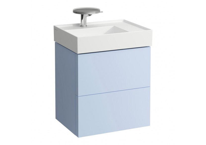 Meuble sous lavabo 2 tiroirs Kartell Gris-bleu 580 x 450 x 600 mm - H4075580336451 - Laufen