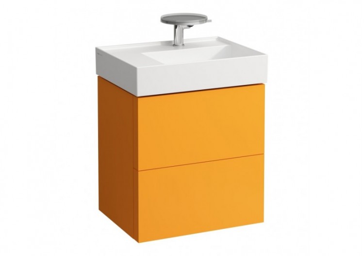 Meuble sous lavabo 2 tiroirs Kartell Ocre 580 x 450 x 600 mm - H4075680336431 - Laufen