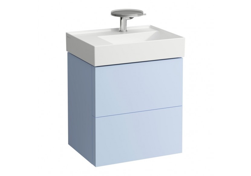 Meuble sous lavabo 2 tiroirs Kartell Gris-bleu 580 x 450 x 600 mm - H4075680336451 - Laufen