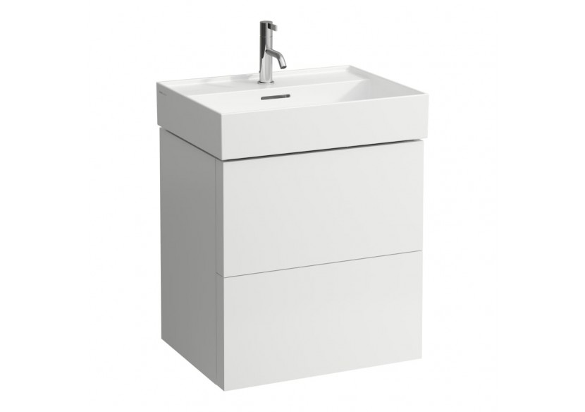 Meuble sous lavabo 2 tiroirs Kartell Blanc mat 580 x 450 x 600 mm - H4075690336401 - Laufen