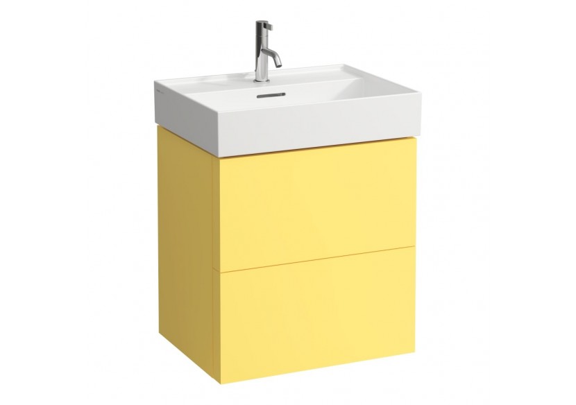 Meuble sous lavabo 2 tiroirs Kartell Jaune moutarde 580 x 450 x 600 mm - H4075690336441 - Laufen
