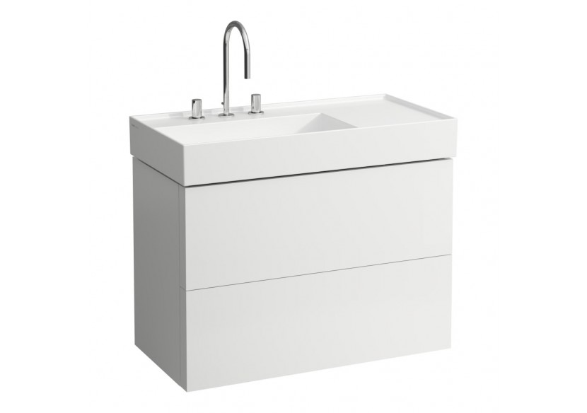 Meuble sous lavabo 2 tiroirs Kartell Blanc mat 880 x 450 x 600 mm - H4076180336401 - Laufen