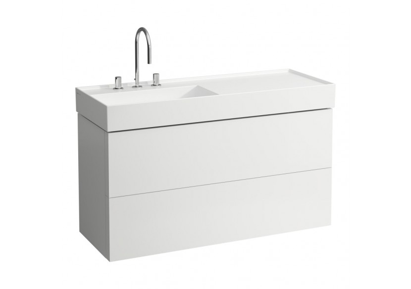 Meuble sous lavabo 2 tiroirs Kartell Blanc mat 1180 x 450 x 600 mm - H4076480336401 - Laufen