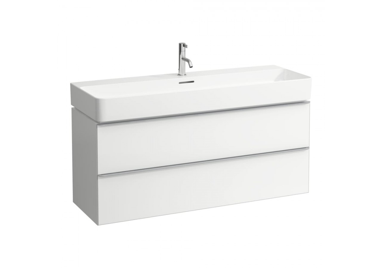 Meuble sous lavabo 2 tiroirs Space Orme foncé, avec poignée aluminium brun foncé 1185 x 410 x 520 mm - H4102221601031 - Laufen