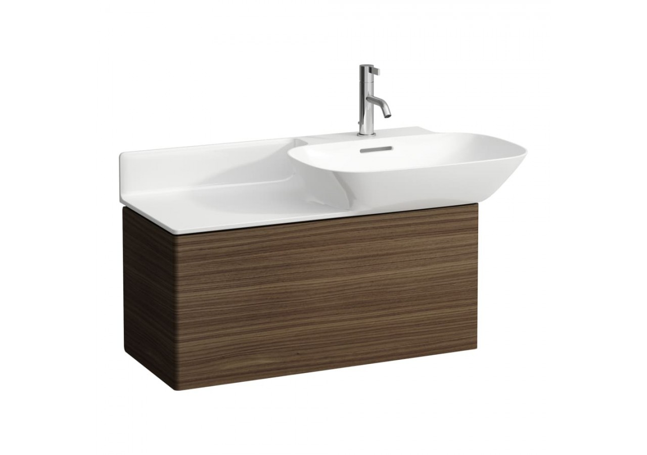 Meuble sous lavabo en aluminium 1 tiroir aluminium Ino Noyer foncé 770 x 350 x 355 mm - H4254010301711 - Laufen