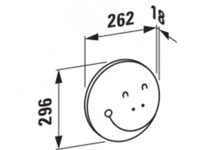 Élément chenille - tête avec miroir Florakids Vert avocat 260 x 20 x 295 mm - H4616110034721 - Laufen 2