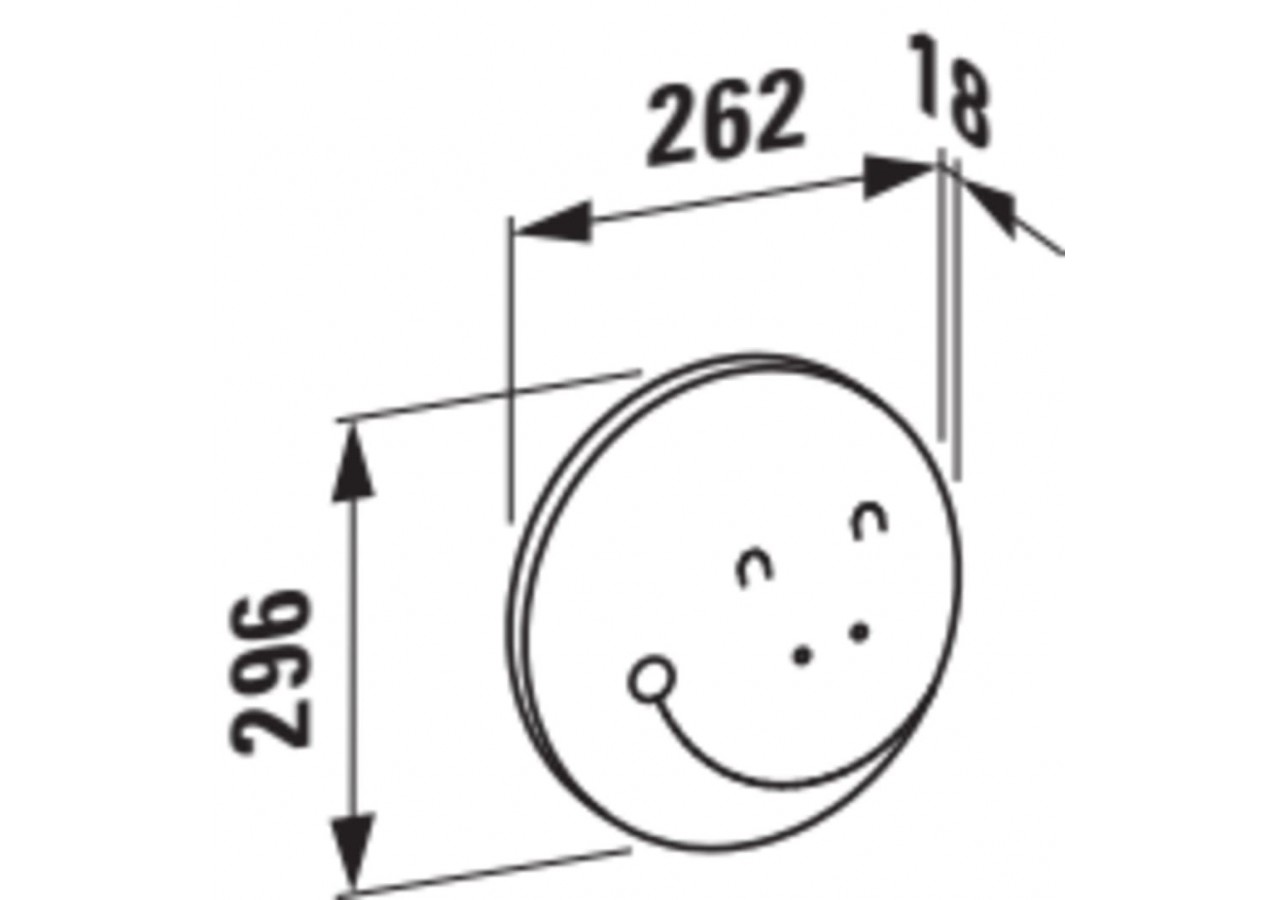 Élément chenille - tête avec miroir Florakids Vert avocat 260 x 20 x 295 mm - H4616110034721 - Laufen