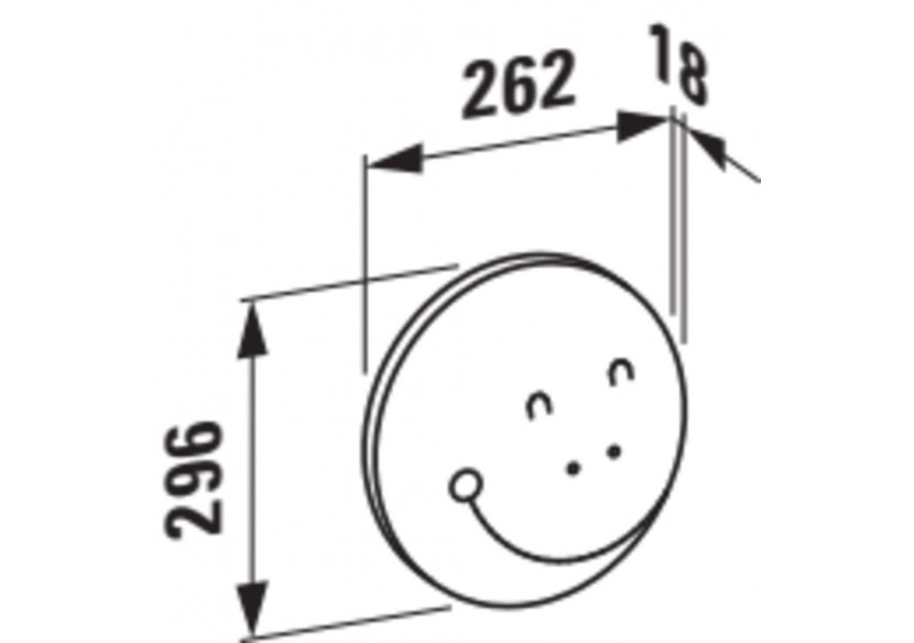 Élément chenille - tête avec miroir Florakids Vert avocat 260 x 20 x 295 mm - H4616110034721 - Laufen