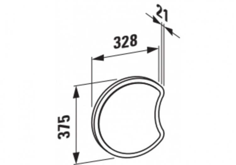 Élément chenille - corps avec miroir Florakids Vert avocat 328 x 21 x 375 mm - H4616120034721 - Laufen 2