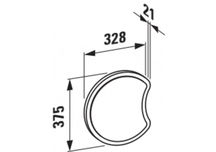 Élément chenille - corps avec miroir Florakids Vert avocat 328 x 21 x 375 mm - H4616120034721 - Laufen