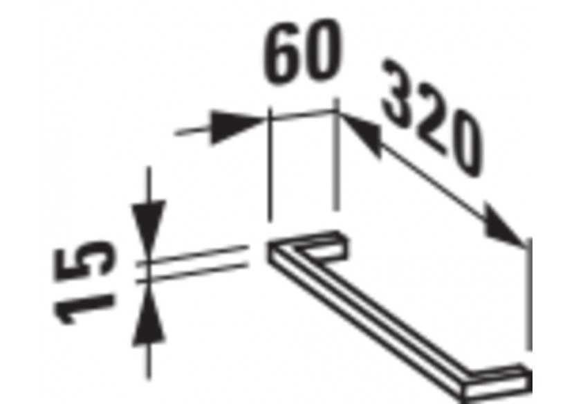 Porte-serviettes latéral 320 mm pour meuble Living Aluminium brun foncé - H4909511060001 - Laufen