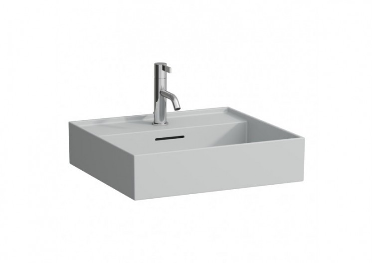 Lavabo mural ou à poser sur meuble Kartell Gris mat 500 x 460 x 145 mm - H8103327591041 - Laufen