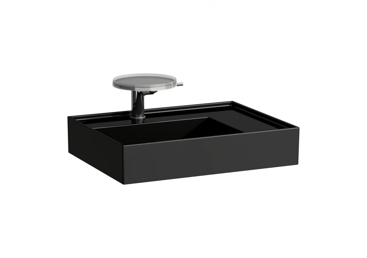 Lavabo mural ou à poser sur meuble Kartell Noir brillant 600 x 460 x 150 mm - H8103340201581 - Laufen