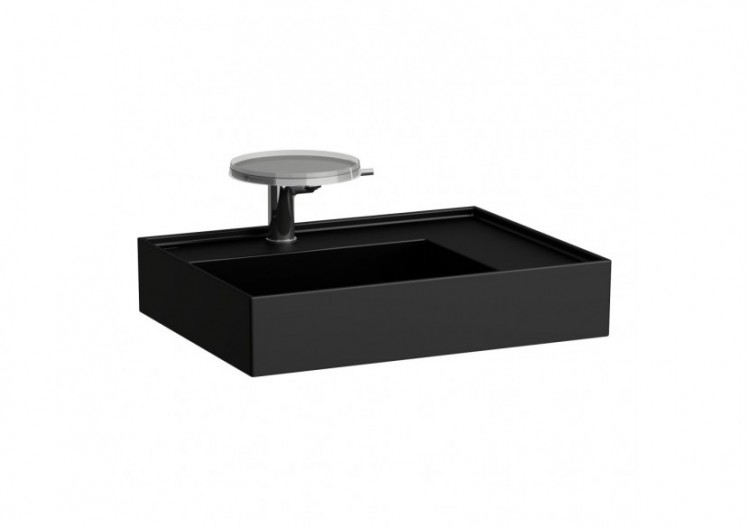 Lavabo mural ou à poser sur meuble Kartell Noir mat 600 x 460 x 150 mm - H8103347161111 - Laufen